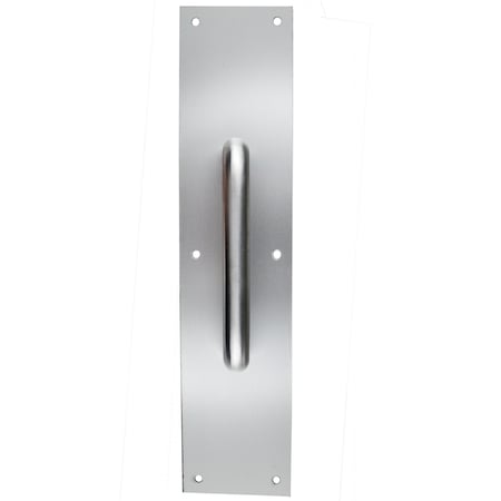 Trans Atlantic Co. 4 in. x 16 in. Stainless Steel Pull Plate with Round Pull GH-PP5425-US32D